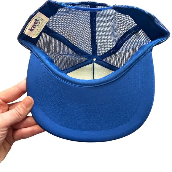 VTG Trucker Hat- baseball hat, blue mesh back. magnum Trailers, Y2K hat - Picture 3 of 6